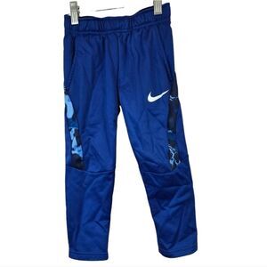 Nike Little Boys 4/XS Blue Sweatpants Athletic Fleece Pants Dri-Fit Pull-On